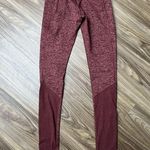 Athleta Size XS Exhale Heel Tight Leggings SoftLuxe Stash Pockets Maroon Heather Photo 5
