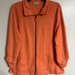 Coral Bay Women’s  Energy Full Zip‎ Cuff Sleeve Sweatshirt Size 1X Orange Color Photo 0