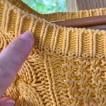 Michael Kors Michael Women's Mustard Yellow Cable Knit sweater Size S Photo 4