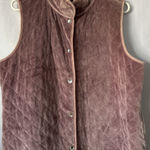 Kate Hill Vintage  Casual Lilac Vest Cotton Soft‎ Jewel Snaps Outdoors Hiking LG Photo 0