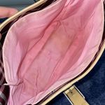 Burberry Blue Label Plaid Tote Bag with Tan Handles Photo 10