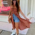 Lush Clothing Boho Halter Maxi Top Photo 4