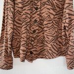 Kensie Jeans Leopard Print Shacket Oversized Shirt Jacket Photo 3