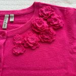Caslon PL Fuchsia Cardigan with Floral Embellishment Photo 2