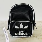 Adidas ORIGINALS Black White Mini Backpack With Trefoil Logo Photo 0