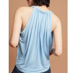 Michael Stars  NWOT Anthropologie Light Blue Draped Cowl Halter Tank Top Small Photo 4