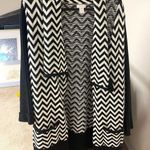 Chico's Women’s Black White Chevron Sweater size 3 Photo 0