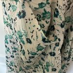 NWT Melloday Floral Print Open Back Dress Teal White Babydoll Peplum Size: XL Green Photo 3