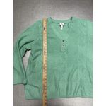 st. john's bay NEW  Henley Sweater Womens 2XL Green V Neck Buttons NWT Photo 6