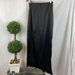 Buyer Too Black Satin Side Slit Long Maxi Straight Skirt 9 Size undefined Photo 2