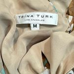 Trina Turk  Blue Brown White Printed Lined Tank Top Shirt Women’s Medium Photo 1