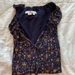 Never worn: Boden navy blue British theme blouse w/ British flag and royal crown Size 8 Photo 9