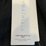 Athleta Cabo Linen Wide Leg Pants Black Drawstring Zip Pockets Plus Size 16 TALL Photo 6