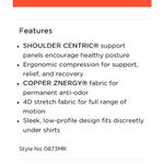 Tommie Copper Shoulder Support long sleeve shirt Copper & Zinc infused Black Size L Photo 5