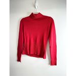 Covington  Sweater Womens Size Small Red 100% Cashmere Turtleneck Long Sleeve Photo 3