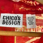 Chico's Women's Vintage Red Asian Print Lightweight Jacket Size 3 (U.S. XL) Photo 7