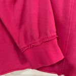 Alo Yoga  V Neck Cropped Hooded Pull Over Top Hot Pink French Terry Sz XL NWT Photo 5
