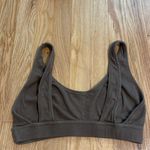 Commando  Taupe Brown Ribbed Bralette Sz L Photo 3