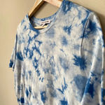 Elizabeth and James Women's Small Blue Cloud Tie Dye Short Sleeve Tee Shirt Casual Photo 9