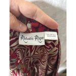 Rahabs Rope Wrap Skirt 100% Art Silk Reversible Red Floral Boho Hippie Earthy Size XL Photo 5
