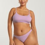 Everlane NWT  Mauve Thigh High Bikini Bottom Medium High Leg Cheeky High Waist Photo 1