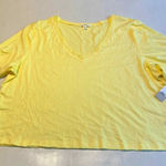 BP . Womens Yellow V Neck Short Sleeve T Shirt Top‎ Tee Plus Size 1X NWT Photo 0