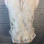 Roommates  Off White Lace Tank Top with Black & Yellow Banding-Medium Photo 3