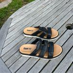 Born Daisy Puffy Leather Strap Black Slip On Sandals Shoes Women’s Size‎ 9 Photo 6