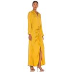 L'Academie The Gigi Maxi Dress in Mustard Yellow Photo 1