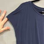 Nic+Zoe  navy blue cap sleeve buttery soft tshirt size M‎ Photo 1