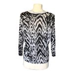 August Silk  Cardigan Sweater Black Silver Long Sleeve Top Women's Petite Large Photo 4