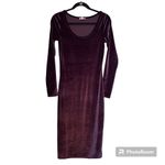 Aritzia  Wilfred Free Velvet Anouck black sheath midi dress Size medium body con Photo 2