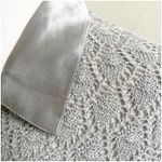 The Limited  Y2K Long Sleeve Crochet Knit Cardigan Metallic Silver Size Medium Photo 9