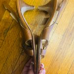 Max Mara brown cross strap kitten sandal size EU 39 .US 8,5 Photo 3