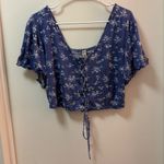 American Rag Tie Floral Crop Top | Women’s Summer Boho Blouse Photo 1