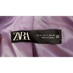 ZARA Lilac Satin Blazer Single Button Soft Tailored Pastel Chic (S) Photo 4