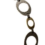 H.I.P. Vintage Silver Pewter Gold Tone Metal Chain Belt One Size Photo 5