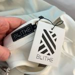 Blithe NWT White Green Open Back Sleeveless Cutout Halter Maxi Dress Small Photo 8