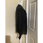 J.Crew Alyssa Drapery Tie Neck Top in Crepe de Chine Black Long Sleeve 10 $118 Photo 3