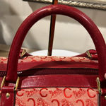 CELINE Red Canvas Boston Bag - Rehab Corner Wear Photo 13