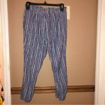 Harmony & Havoc  Striped‎ Linen blend Pants Blue Red White Medium Photo 1