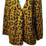Unif NWOT  Leopard Animal Print Wool Blend Oversized Cardigan Cozy Holiday S Photo 3