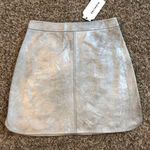 Highline  Collective NWT metallic silver mini skirt Photo 6