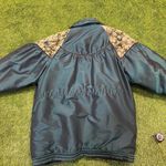 Vintage Puffer Jacket with Floral Detail Green Size 18 Photo 3