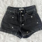 PacSun Emroidered Black Denim Shorts Photo 0