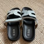 Joia Blue Denim Strappy Slide Sandals Womens 9 Photo 2