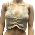 Debut Dreamers By  Tan Knit Halter Top Cropped Tank Sleeveless Small to Medium Photo 0