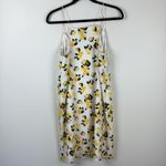 Carolina belle Lemon Print Sheath Slip Dress Women’s Size 10 White Yellow Photo 7