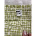 Aritzia Sunday Best Hadley Green Gingham Puff Sleeve Mini Dress Women's Small Photo 6