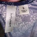 Tacera  blue patterned stretchy midi dress Photo 6